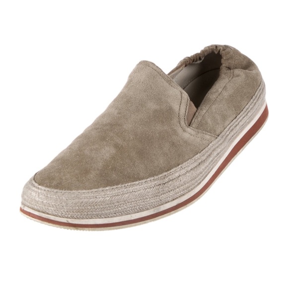 PRADA | Suede Slip On Espadrille Sneakers - Picture 1 of 9